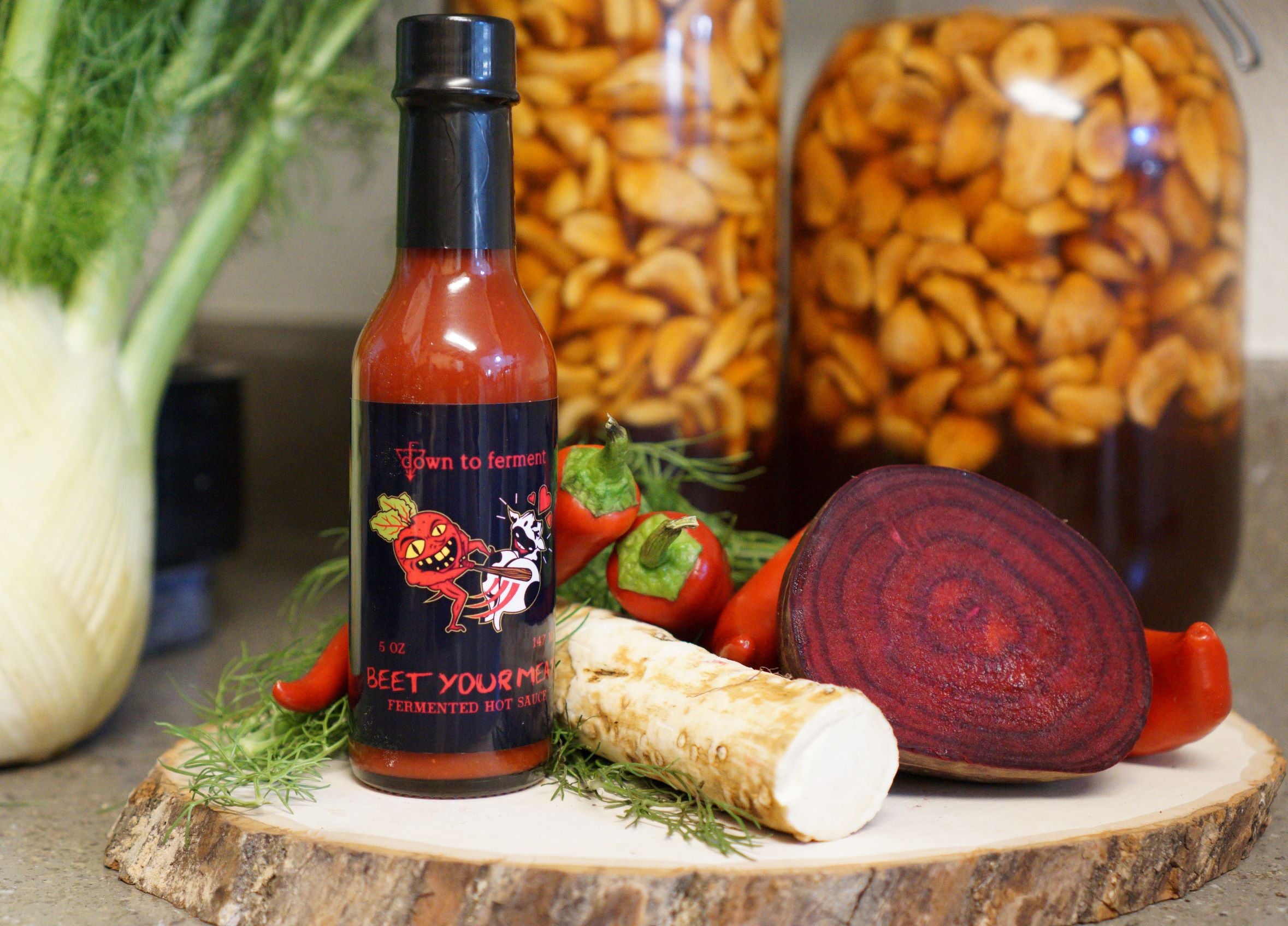 Beet Your Meat - Down To Ferment Hot Sauce – Down to Ferment